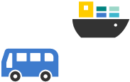 輸送船、バス